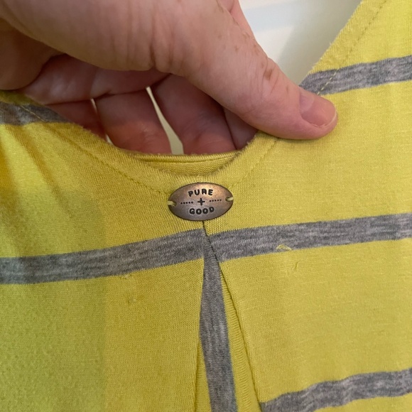 Anthropologie Pure + Good Yellow Striped Tunic - Picture 6 of 7